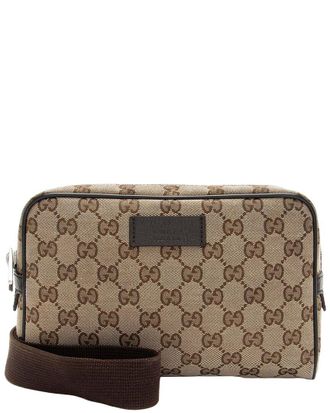 Gucci Beige Gg Canvas Belt Bag (Authentic Pre-Loved)