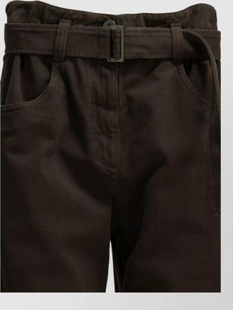 Brunello Cucinelli high-rise wide-leg belted jeans