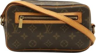 Louis Vuitton Pre-owned Monogram Canvas Pochette - Dames - Vintage Schoudertas - Bruin - ONE Size - Vintage