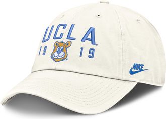 Nike UCLA Natural Club Nike Mens College Adjustable Hat in White | NC0111KUCV-3WA