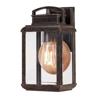 Elstead Lighting Aplique de pared, bronce Imperial con reflector de cobre H: 30,5cm