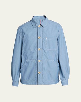 Moncler Mens Elorn Chambray Shirt Jacket