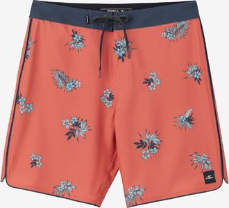 O'Neill Mens Hyperfreak Mysto Scallop 19 Board Shorts Red 30