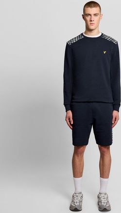Lyle & Scott Mens Z271 Crew Neck Sweatshirt in Dark Blue Cotton - Size X-Large