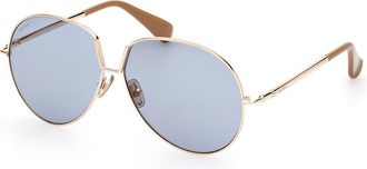 Max Mara MM0081 DESIGN8 32X Womens Sunglasses Gold Size 60