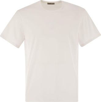 Herno Resort T Shirt In Cotton And Light Stretch Nylon