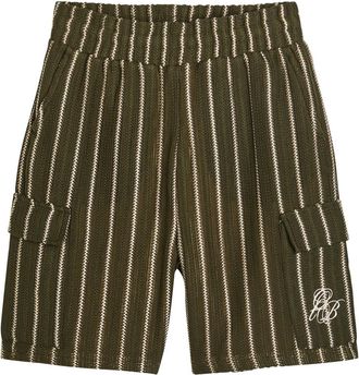 Only the Blind Greenwood Crochet Striped Cotton-blend Shorts - Green - M