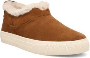 Taos Mini Chic Water Resistant Faux Fur Ankle Bootie in Chestnut Suede at Nordstrom Rack, Size 6.5