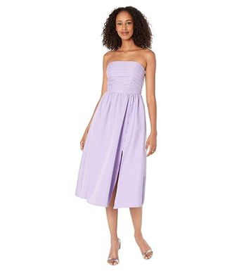 Little Mistress Rosamund Dress Womens Purple Side Slit A-Line Preppy JDM971