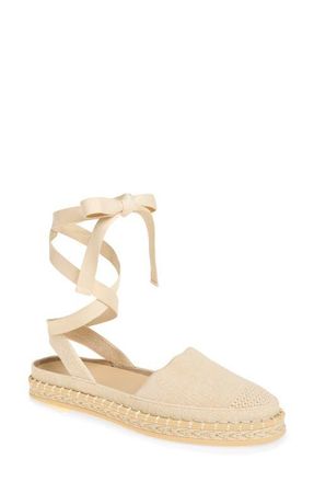 Rothy's The dOrsay Ankle Tie Espadrille Flat in Seashell at Nordstrom, Size 10.5