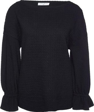 Sandro pre-owned textured blouse - Black