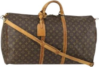 Louis Vuitton Pre-owned Weekend Bags, female, Brown, Size: ONE SIZE Pre-owned Canvas Weekend Bag
