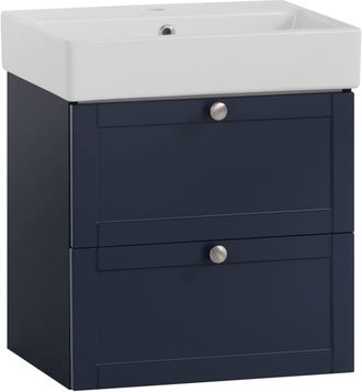 Schildmeyer Waschtisch »Jesper Breite 50,0 cm« Fronten in Landhausoptik, Griffe und Beschläge aus Metall