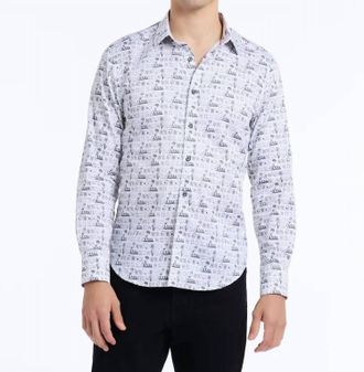 Robert Graham 52 Pick Up Long Sleeve Button Down Shirt In White