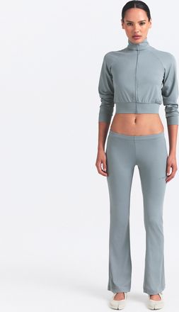 Nike Womens SKIMS Airy Low-Rise Mini Flare Pants in Blue | PTPNT9506W-PCF