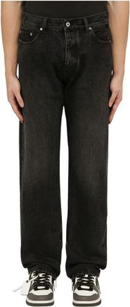Off-white Regular Fit Denim Jeans - Heren - Regular Fit Jeans - Zwart - W31 - Denim - Jeans