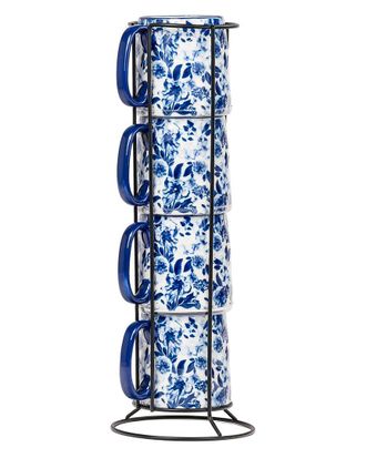 10 Strawberry Street Set of 4 Bella Espresso Demitasse Stacks