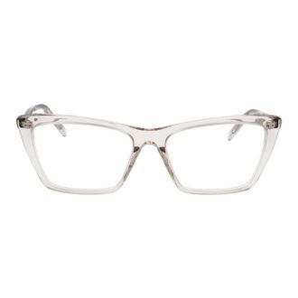 Saint Laurent Mica Thin Optical Glasses - female - Saint Laurent - Glasses - Gray - 54 MM - Accessories
