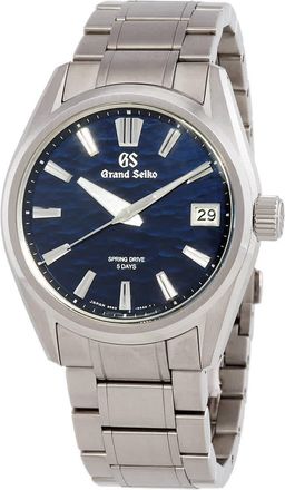 Grand Seiko Evolution 9 Automatic Lake Suwa Dark Blue Dial Mens Watch SLGA021G