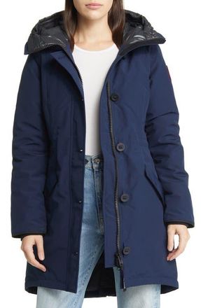 Canada Goose Womens Rossclair Water Resistant 625 Fill Power Down Parka in Atlantic Nvy-Bleu Mar Atlan at Nordstrom, Size Medium