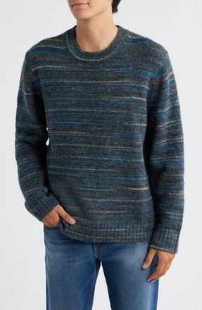 Wax London Wilde Space Dye Crewneck Sweater in Grey /Teal at Nordstrom Rack, Size X-Large