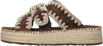 Mou Jute Sandaal - Dames - Sandalen - Bruin - 41 EU - Jute - Schoenen