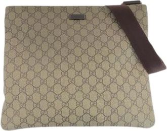 Gucci Pre-owned Cross Body Bags, female, Beige, Size: ONE SIZE Pre-owned Canvas Cross Body Bag