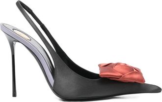 Saint Laurent 110mm Amalia Flower-detail Pumps