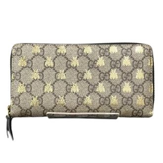 Gucci Pre-owned Wallets, male, Beige, Size: ONE SIZE Pre-owned GG Supreme long wallet
