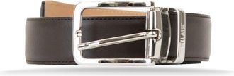 Alviero Martini 1A Classe Herenriem met iconisch geo-patroon - Heren - Riemen - Bruin - 95 CM - Leer - Accessoires