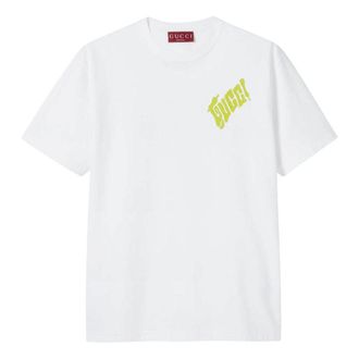 Gucci Logo Cotton Jersey T-shirt White 796395-XJHDC-9007