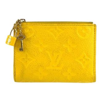 Louis Vuitton Pre-owned Wallets, female, Yellow, Size: ONE SIZE Pre-owned Portefeuille Lisa Monogram Empreinte Wallet