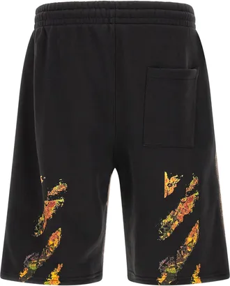 Off-white Mens Multicolor Cotton Bermuda Shorts