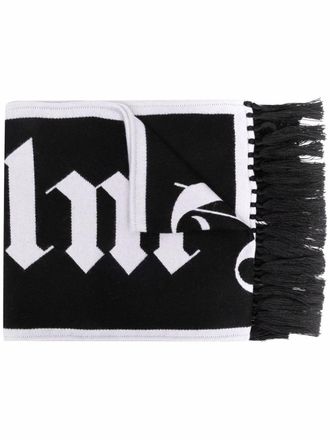 Palm Angels Sciarpa con frange - Nero