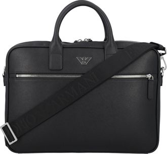 Emporio Armani Logo Plaque Zipped Laptop Case