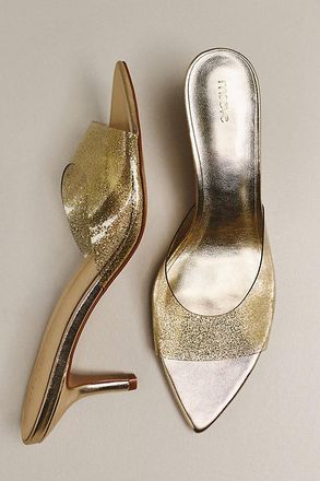 Maeve Gianna PVC Pointed-Toe Mule Heels