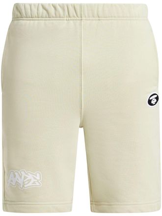 Aape By A Bathing Ape logo-patch shorts - men - Cotton/Polyester - S - Neutrals