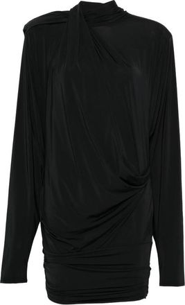 Entire studios Dalters Draped Long-sleeve Mini Dress