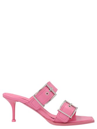 Alexander McQueen Multicolor Calfskin Stiletto Heel Womens Sandals