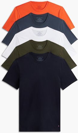Tommy Hilfiger Mens Cotton Classics Crewneck Undershirt 5-Pack - Meadow - XL