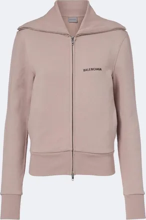 Balenciaga Logo cotton zip-up sweatshirt