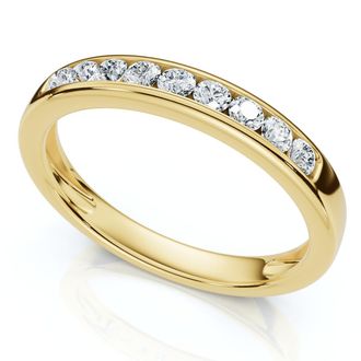 Pompeii3 1/4Ct Diamond Channel Set Wedding Stackable Band 14k Gold or Platinum Lab Grown