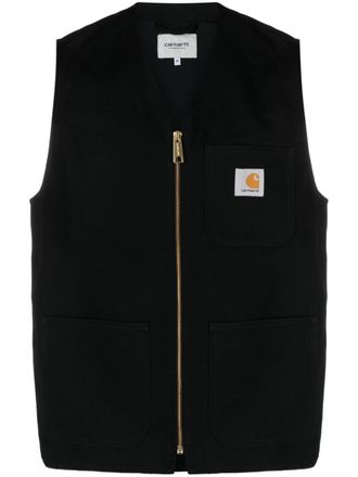 Carhartt Work in Progress Arbor logo-patch gilet - men - Organic Cotton/Cotton - S - Black