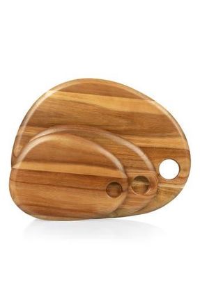 Picnic Time Set of 3 Pebble Shaped Serving Boards in Brown at Nordstrom Rack