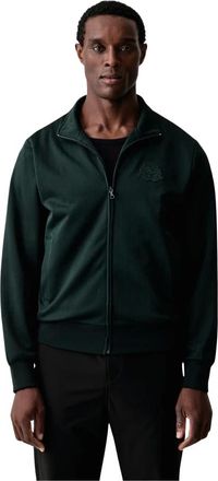 Lacoste Trackjack met gestreept embleem - Heren - Sweatshirts & Hoodies - Groen - Maat: 3XL Poliester