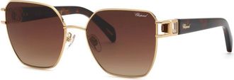 Chopard SCHM22S 300Y Mens Sunglasses Gold Size 57