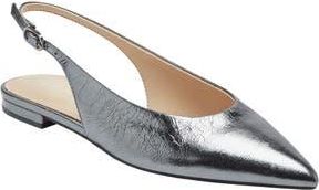 Marc Fisher Grissy Slingback Flat in Metallic Silver at Nordstrom Rack, Size 9.5