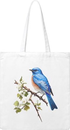 Generic Bluebird Canvas Tote Bag For Sewers & Knitters, Sewing Theme Reusable Grocery Bag, Funny Crafting Gift For Women, Large Capacity Canvas Shoulder Bag F