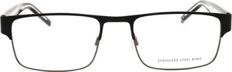 Tommy Hilfiger TH2074 Metal Rectangular Eyeglasses - Black