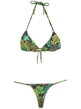 Amir Slama Bikini con stampa - Verde